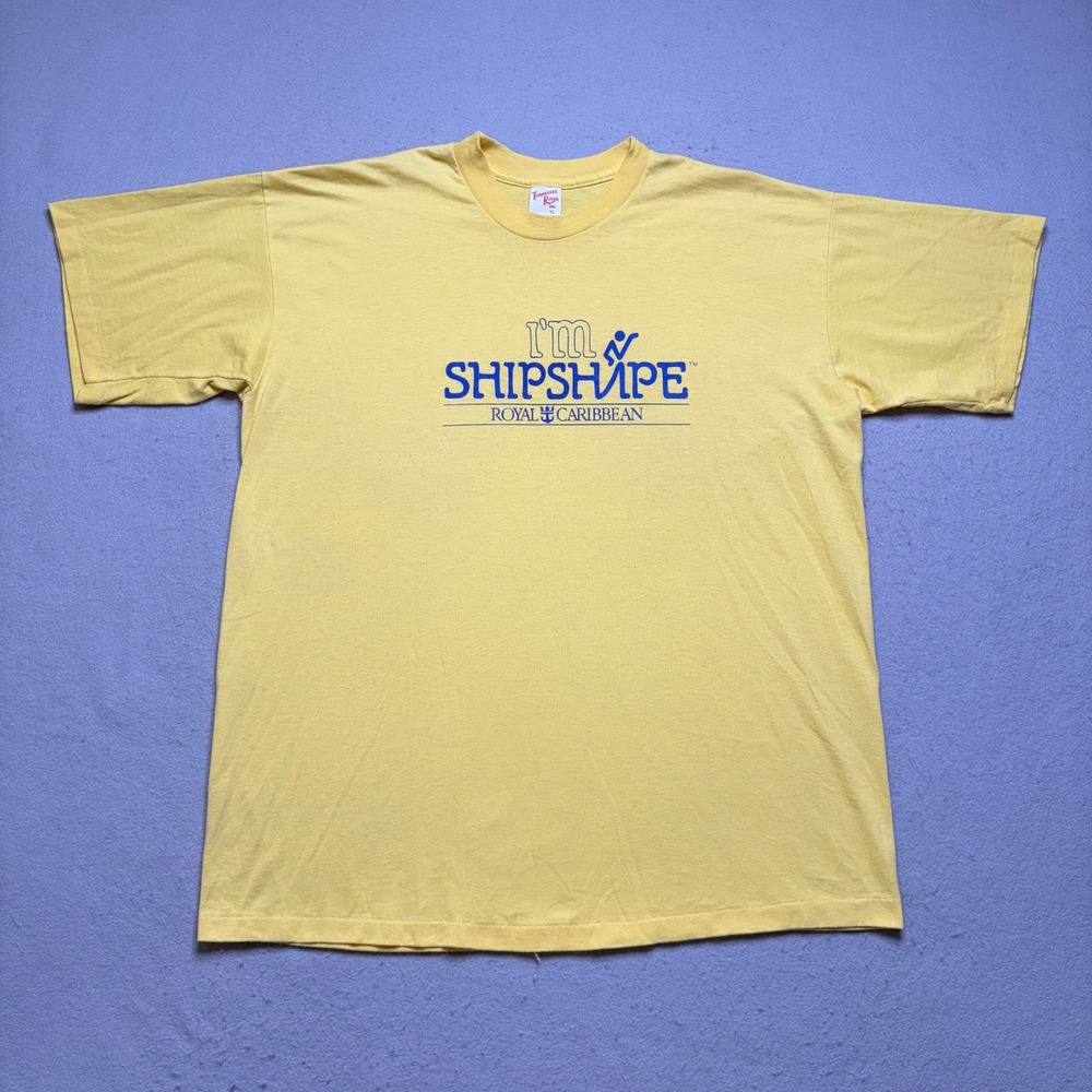 Tennessee River T-Shirt Mens XL Yellow Royal Caribbean I'm ShipShape Vintage 80s